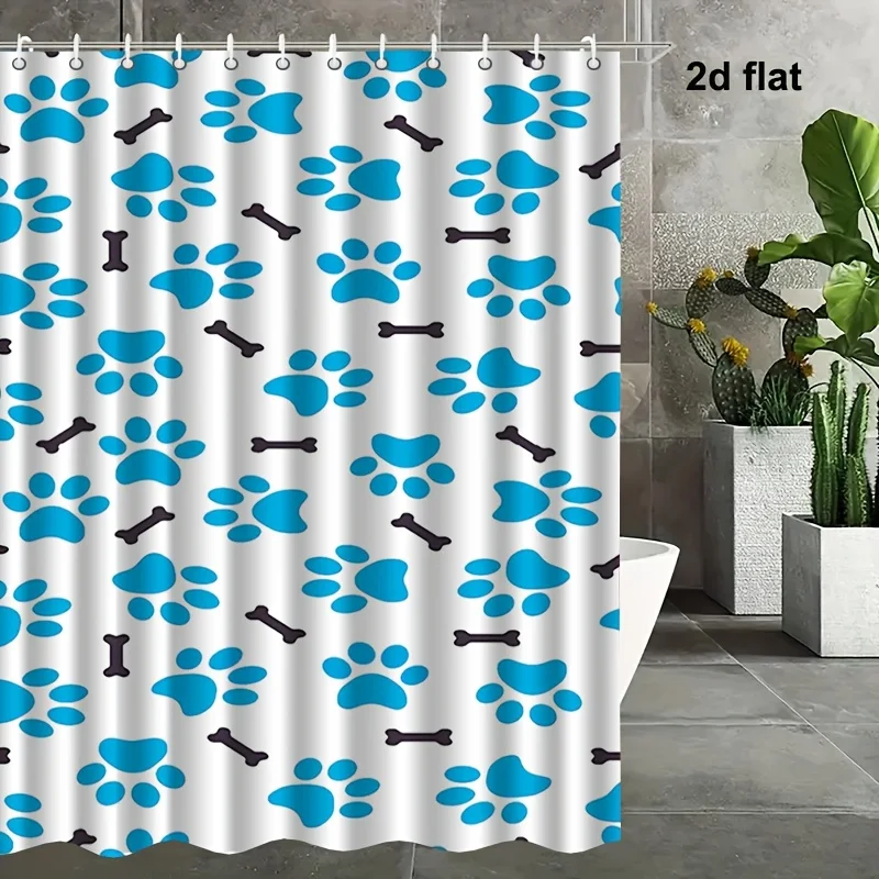 Waterproof Dog Paw Print Shower Curtain Blue Pet Bathroom Decor Cute Waterproof Shower Curtain 180x180cm
Waterproof Dog Paw Print Shower Curtain Blue Pet Bathroom Decor Cute Waterproof Shower Curtain 180x180cm