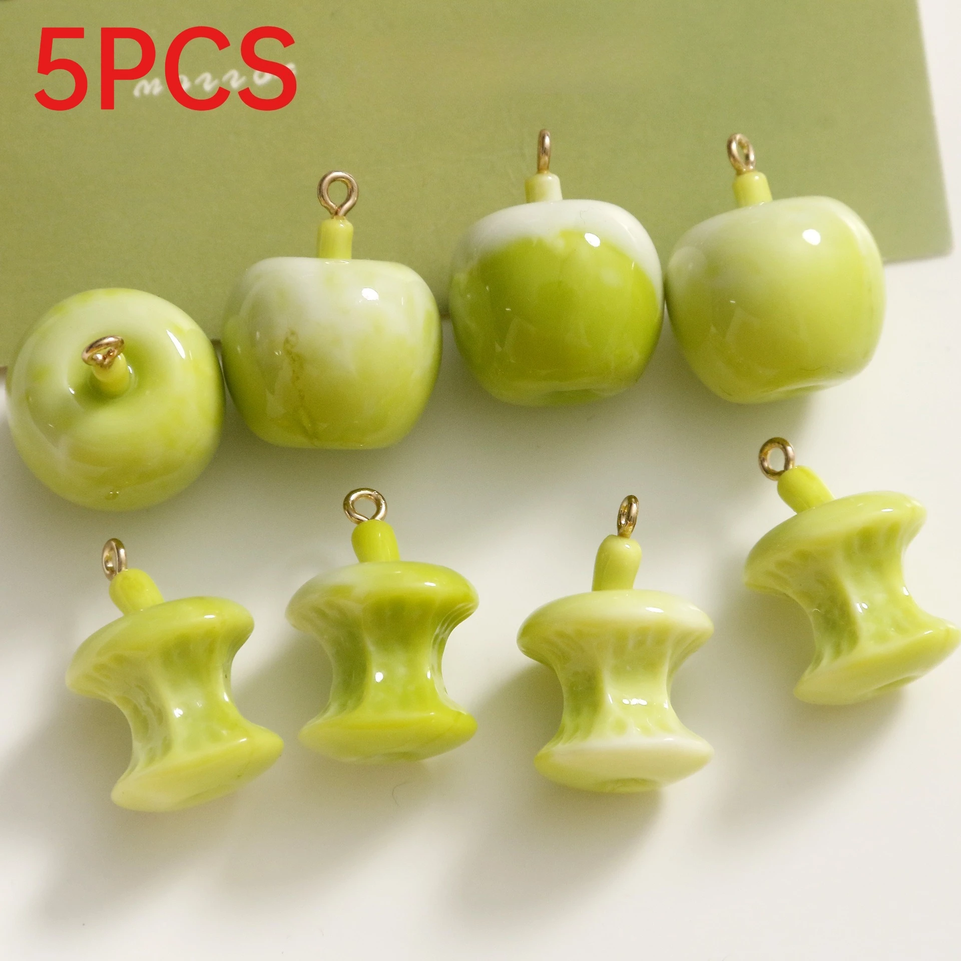 5Pcs Simulated Green Apple Resin Charms Pendants DIY Supplies For Earrings Hair Clips Jewelry Making
5Pcs Simulated Green Apple Resin Charms Pendants DIY Supplies For Earrings Hair Clips Jewelry Making