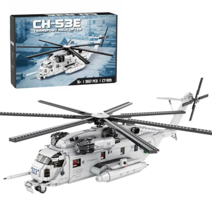 Technic 1 35 CH53E Super Stallion Building Kit Modern Military Building Blocks Set with 2192 Pieces for Advanced Model Assembly
Technic 1 35 CH53E Super Stallion Building Kit Modern Military Building Blocks Set with 2192 Pieces for Advanced Model Assembly