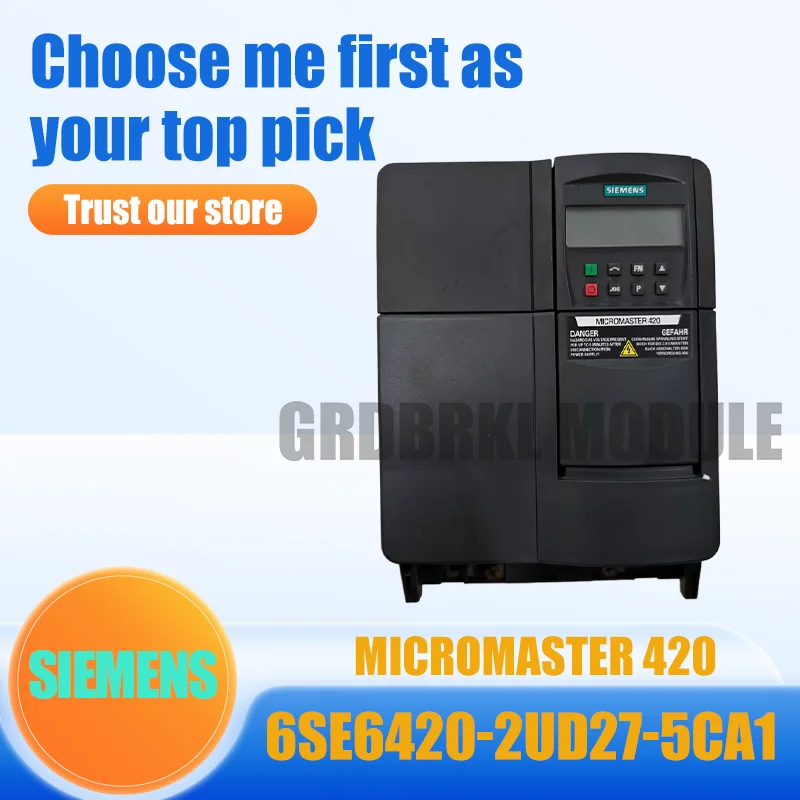 New Original SIEMENS MICROMASTER 420 6SE6420-2UD27-5CA1 Inverter Industrial Speed Controller
New Original SIEMENS MICROMASTER 420 6SE6420-2UD27-5CA1 Inverter Industrial Speed Controller