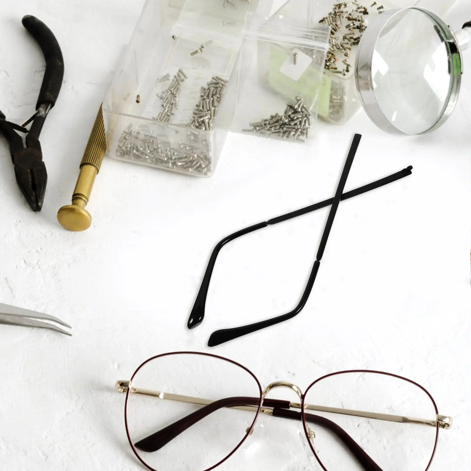 1Pair Metal Glasses Arm Replacement Lightweight Comfortable Easy Install Universal Eyeglasses Temple for Repair Replacement
1Pair Metal Glasses Arm Replacement Lightweight Comfortable Easy Install Universal Eyeglasses Temple for Repair Replacement