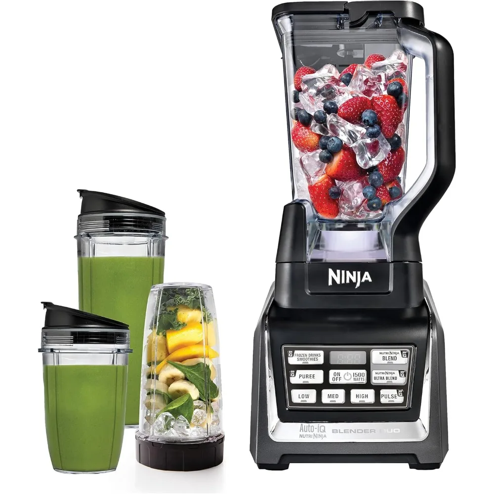 BL642 Персональный и настольный блендер Nutri Ninja с базой Auto-iQ мощностью 1200 Вт, 72 унции. Кувшин, 18 24, и 32 унции. Чашки To-Go
BL642 Персональный и настольный блендер Nutri Ninja с базой Auto-iQ мощностью 1200 Вт, 72 унции. Кувшин, 18 24, и 32 унции. Чашки To-Go