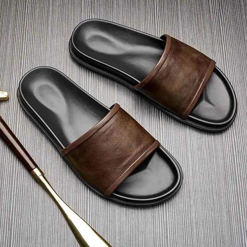 Leather Sandals Men's Summer Outdoor Anti Slip Wear Resistant Faion Beach oes Comfortable Breathable Flat Heel Thiened ...
Leather Sandals Men's Summer Outdoor Anti Slip Wear Resistant Faion Beach oes Comfortable Breathable Flat Heel Thiened ...