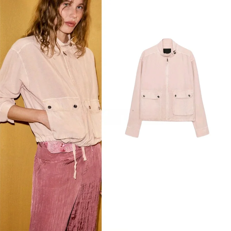 Spring Summer New Women's Casual Style Zipper Long Sleeve Stand Collar Wash Effect Pocket Coat Loose Fit Polyester Fiber
Spring Summer New Women's Casual Style Zipper Long Sleeve Stand Collar Wash Effect Pocket Coat Loose Fit Polyester Fiber