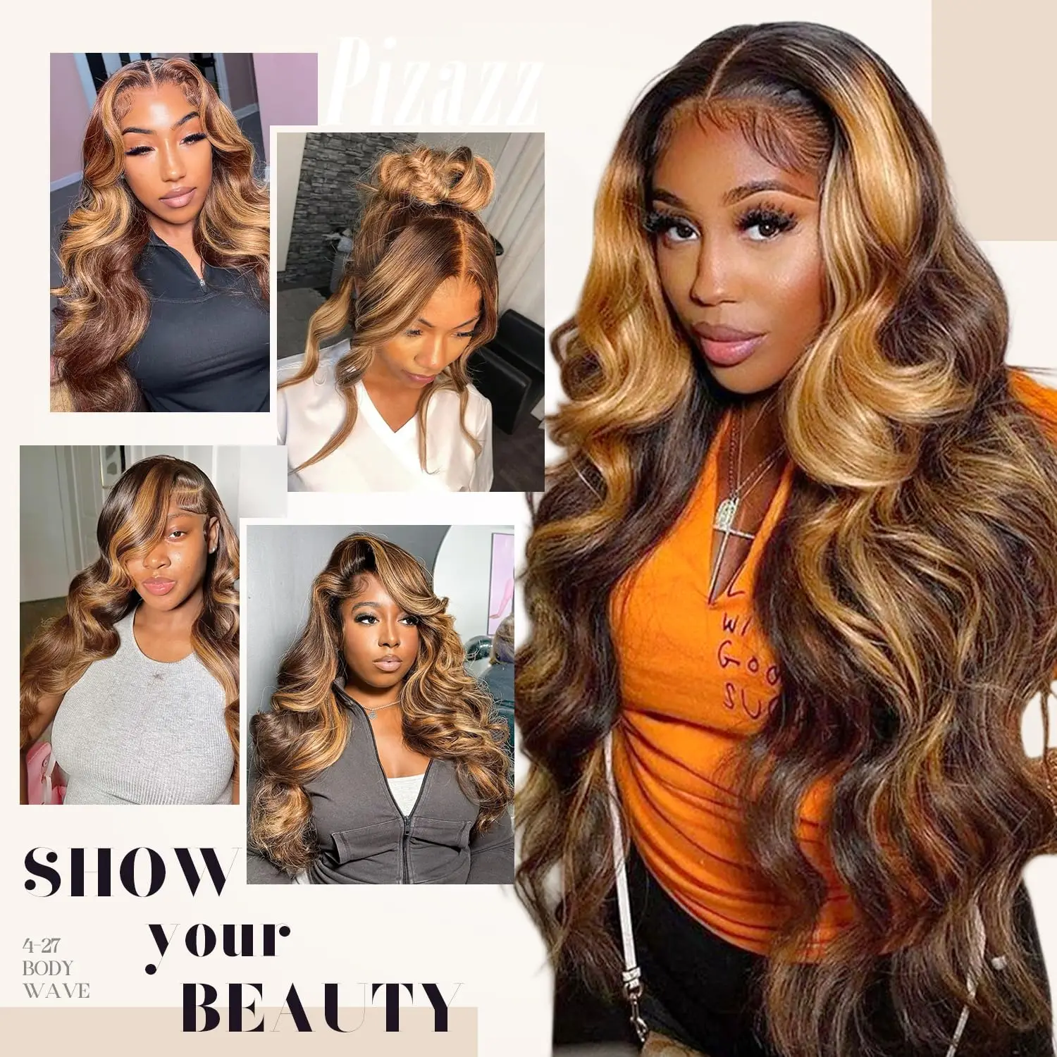 Lace Front Wig Human Hair Pre Plucked with Natural Hairline 13x5 Wigs Human Hair 4/27 Highlight Body Wave Lace Frontal Wigs
Lace Front Wig Human Hair Pre Plucked with Natural Hairline 13x5 Wigs Human Hair 4/27 Highlight Body Wave Lace Frontal Wigs