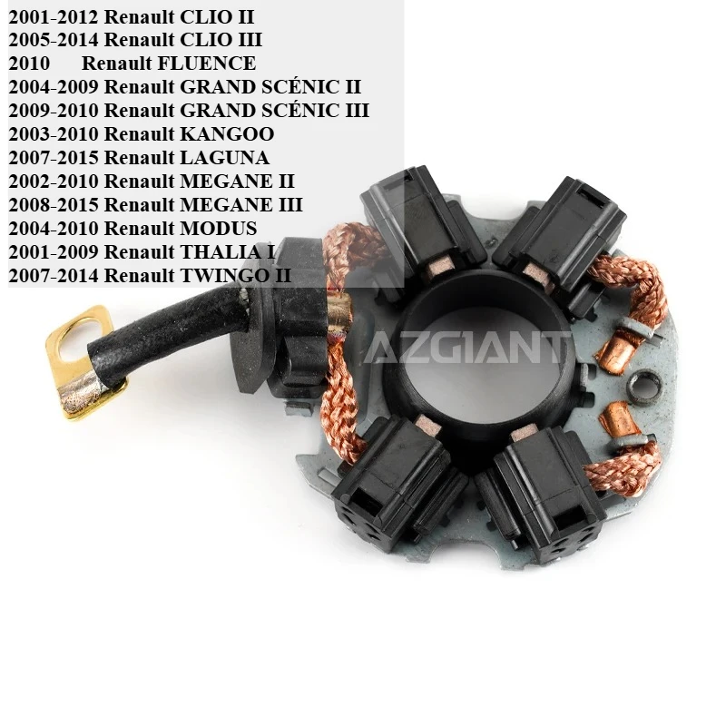 Starter Motor Carbon Brush Holder Alternators for CLIO II, FLUENCE, LAGUNA, MEGANE II, GRAND SCÉNIC III 
Starter Motor Carbon Brush Holder Alternators for CLIO II, FLUENCE, LAGUNA, MEGANE II, GRAND SCÉNIC III