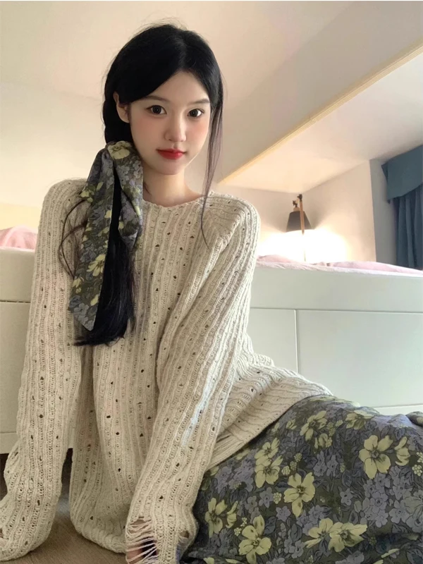 Ladies' Lazy Style Knitted Sweater Spring Autumn 2025 New Trend Outerwear Design Sensation Small Audience Casual Commute Kore...
Ladies' Lazy Style Knitted Sweater Spring Autumn 2025 New Trend Outerwear Design Sensation Small Audience Casual Commute Kore...