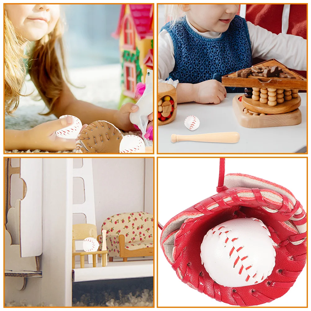 Miniature Sports Baseball Toy Set Baseball Bat Glove Miniature Playset Accessories
Miniature Sports Baseball Toy Set Baseball Bat Glove Miniature Playset Accessories