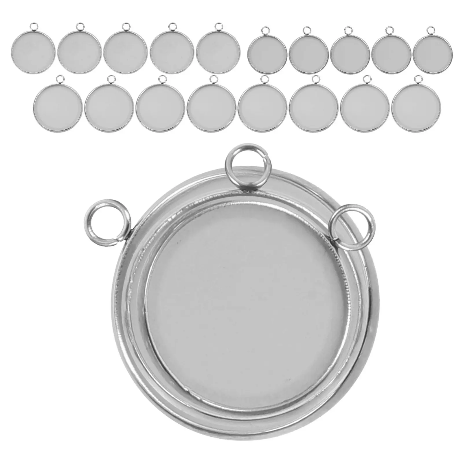 60Pcs Bezel Pendant Trays Stainless Steel Jewelry Making Bases DIY Necklace Bracelet Accessories Jewelry Pendant Tray Blanks
60Pcs Bezel Pendant Trays Stainless Steel Jewelry Making Bases DIY Necklace Bracelet Accessories Jewelry Pendant Tray Blanks