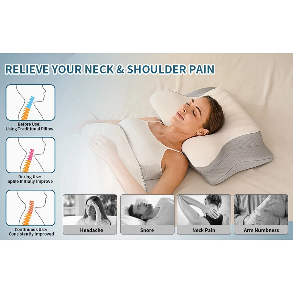 【Hot&Price】Cervical Neck Pillow - Ergonomic Memory Foam for Side, Back & Stomach Sleepers, Cooling Pillow for Pain Relief
【Hot&Price】Cervical Neck Pillow - Ergonomic Memory Foam for Side, Back & Stomach Sleepers, Cooling Pillow for Pain Relief