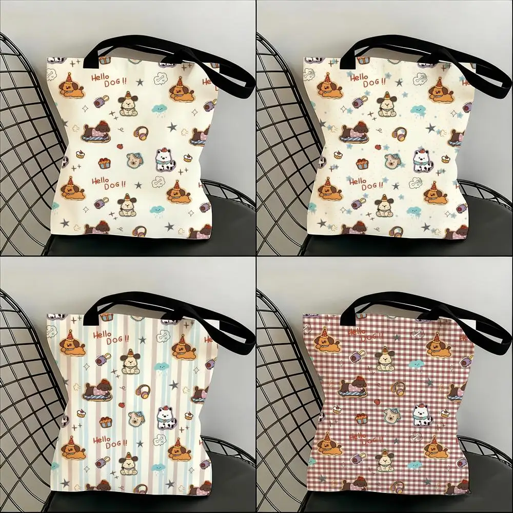 Cute retro puppy Storage Bags Lightweight Canvas Shoulder Shopper Fashionable Eco Multi Use Tote with Large Capacity
Cute retro puppy Storage Bags Lightweight Canvas Shoulder Shopper Fashionable Eco Multi Use Tote with Large Capacity