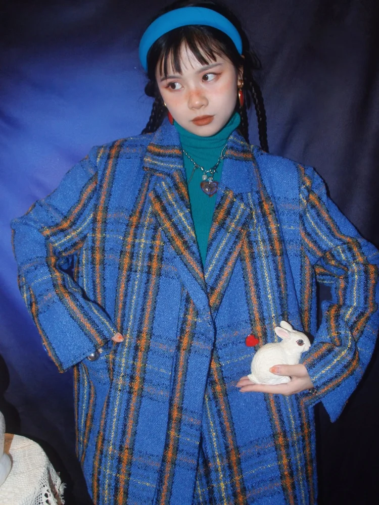 NOPMOB винтажный шерстяной костюм в консервативном стиле, джет, свободный крой, ткань с рисунком «елочка», осенний синий цвет, женская мода
NOPMOB винтажный шерстяной костюм в консервативном стиле, джет, свободный крой, ткань с рисунком «елочка», осенний синий цвет, женская мода