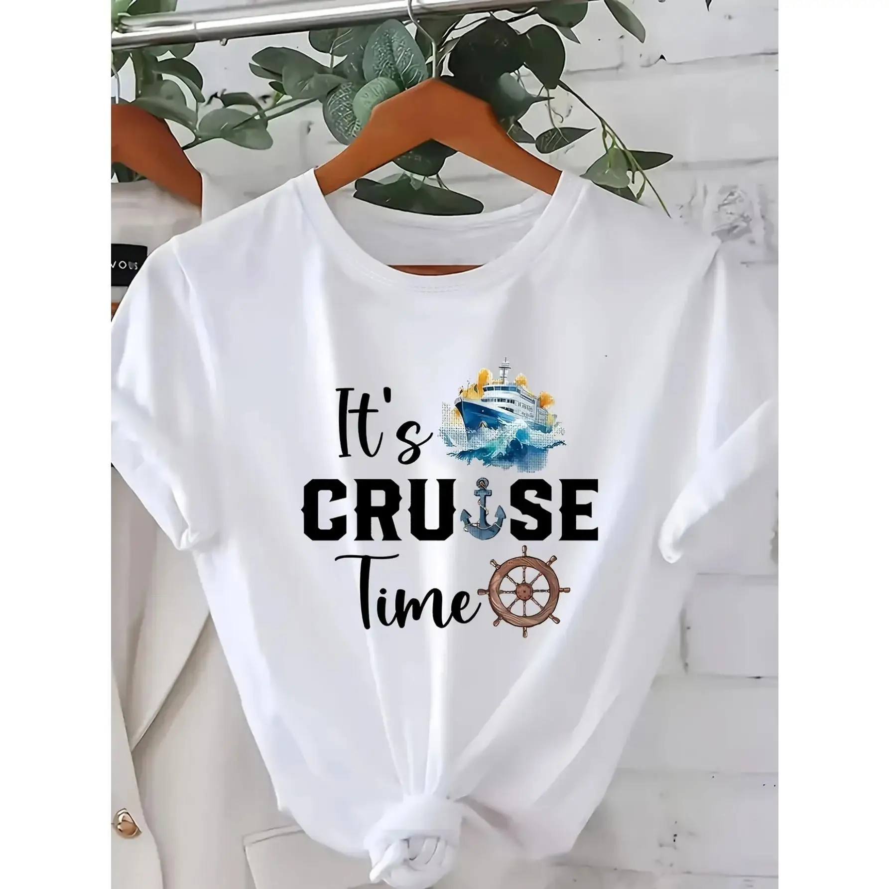 "It's CRUISE Time" Nautical Pattern Tops for Womens Fashion Graphic Tees Short Sleeve Casual T Shirts
"It's CRUISE Time" Nautical Pattern Tops for Womens Fashion Graphic Tees Short Sleeve Casual T Shirts