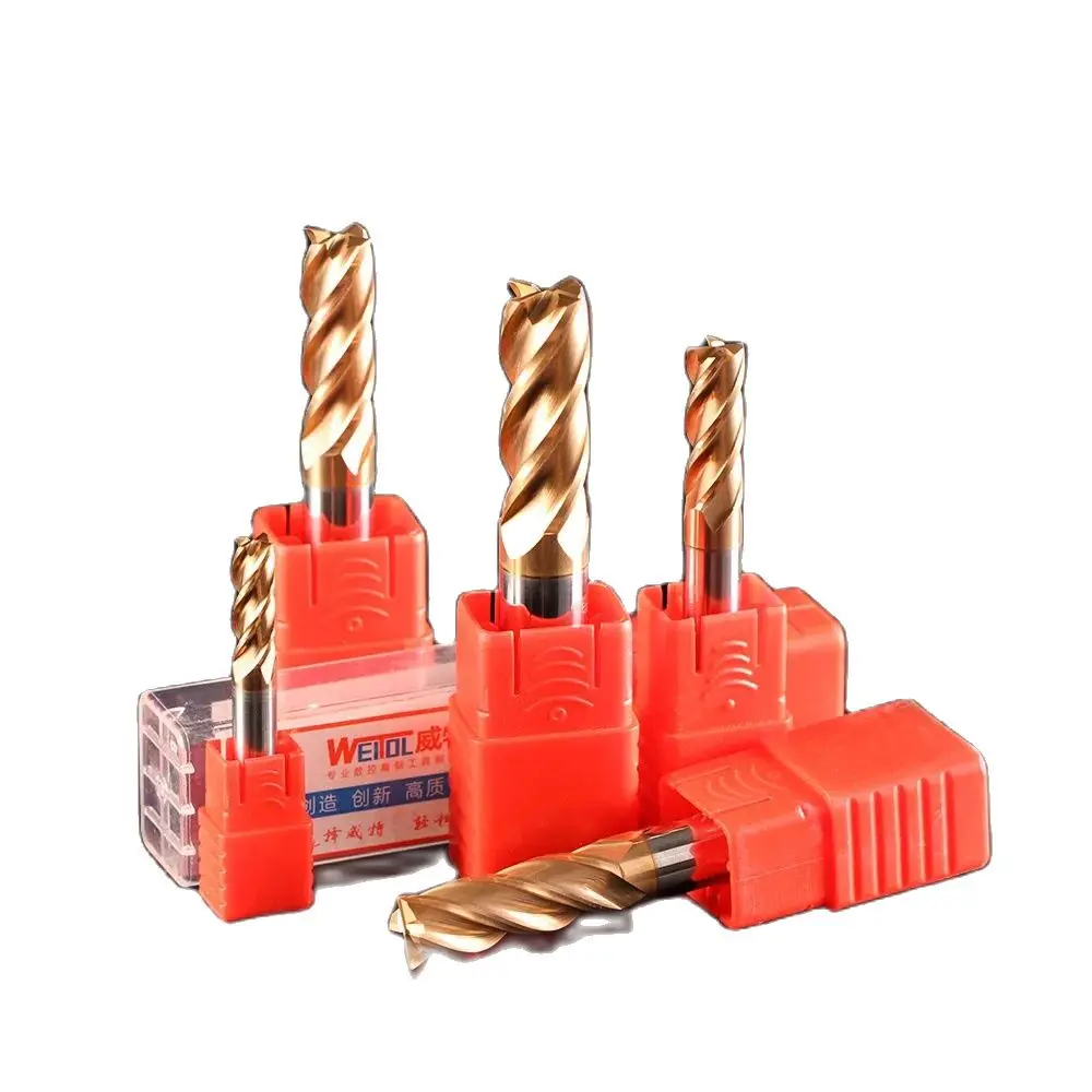 Weitol 1PCS HRC60 4 Flutes Tungsten Carbide End Mill For Cutting Metal CNC Milling Cutter
Weitol 1PCS HRC60 4 Flutes Tungsten Carbide End Mill For Cutting Metal CNC Milling Cutter