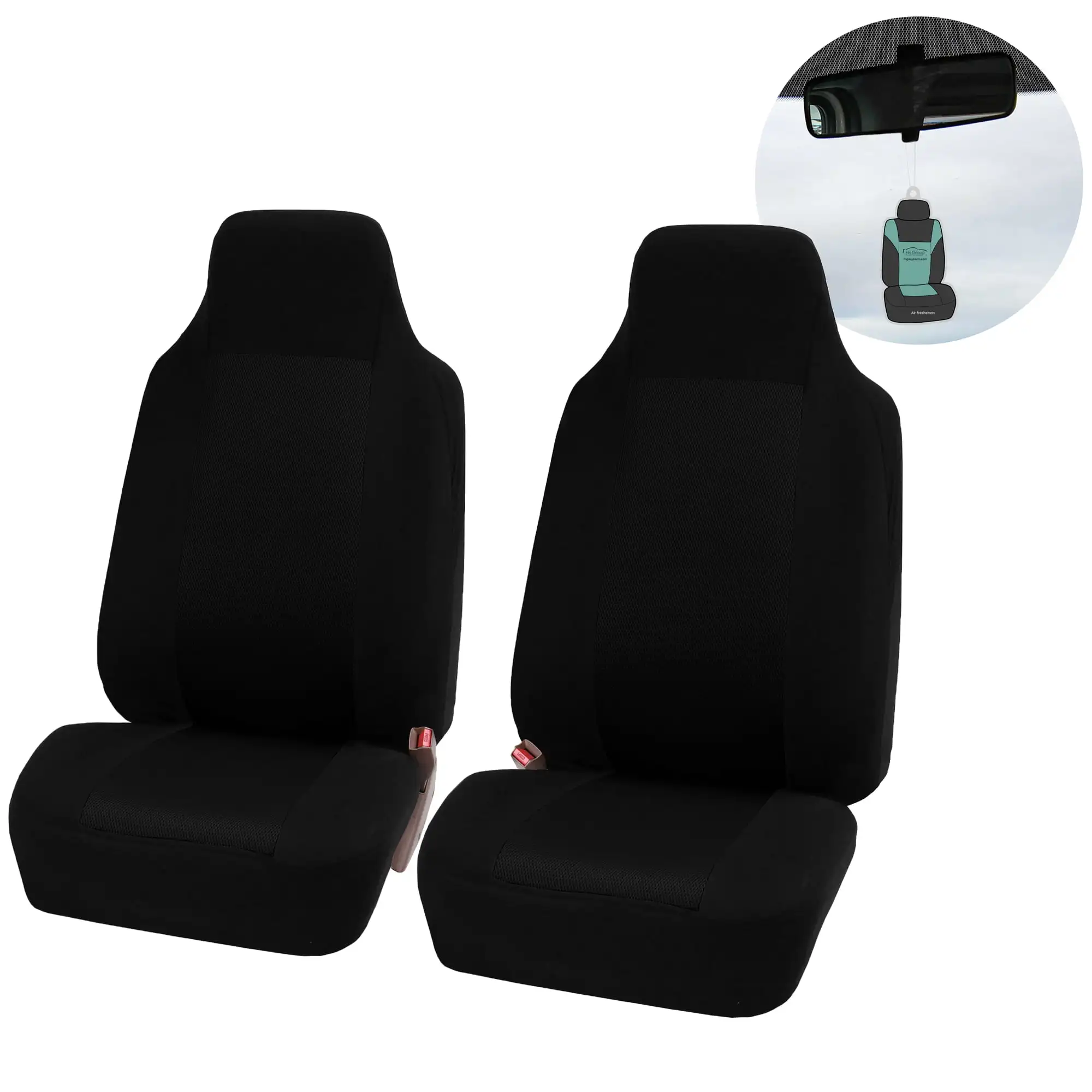 FH Group Classic Cloth Car Seat Cover, Universal Black Front Set Seat Cover with Air Freshener
FH Group Classic Cloth Car Seat Cover, Universal Black Front Set Seat Cover with Air Freshener