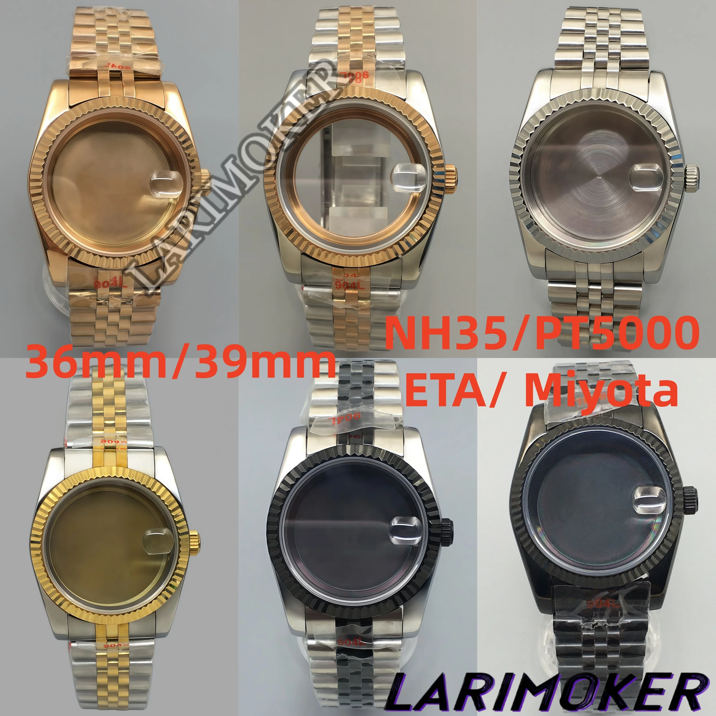 LARIMOKER 36mm/39mm Men’s Automatic Watch Stainless steel Case Bracelet sapphire glass Fit NH35 PT5000 movement Watch Accessory
LARIMOKER 36mm/39mm Men’s Automatic Watch Stainless steel Case Bracelet sapphire glass Fit NH35 PT5000 movement Watch Accessory