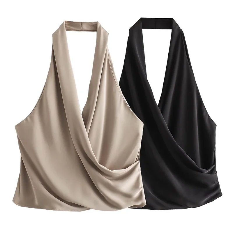 Бюстье без рукавов с лямкой на шее, однотонные летние элегантные женские топы с открытыми плечами, сексуальные модные простые женские свободные топы на подтяжках
Бюстье без рукавов с лямкой на шее, однотонные летние элегантные женские топы с открытыми плечами, сексуальные модные простые женские свободные топы на подтяжках