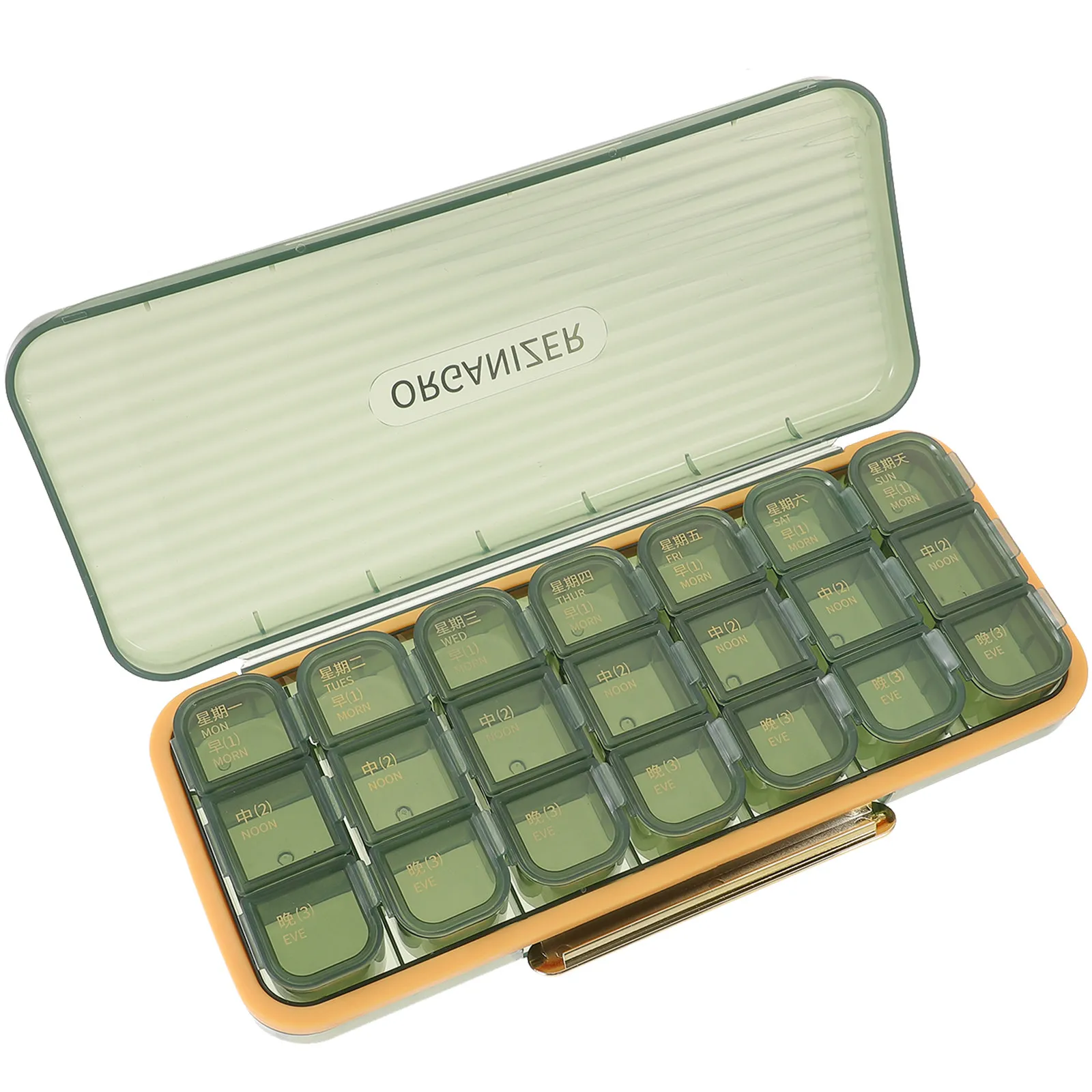 Portable Pill Organizer 7-Day Compartment Medication Storage Box Travel Medicine Case Compact Multi-Grid Dispenser for Daily Use
Portable Pill Organizer 7-Day Compartment Medication Storage Box Travel Medicine Case Compact Multi-Grid Dispenser for Daily Use