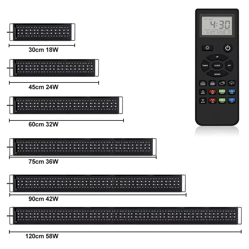 SIROKA SRK-A01 Remote Control 24/7 Smart WRGB LED Grow Light Full Spectrum for Live Plant Fish Tank Aquarium 12-55 Inch
SIROKA SRK-A01 Remote Control 24/7 Smart WRGB LED Grow Light Full Spectrum for Live Plant Fish Tank Aquarium 12-55 Inch