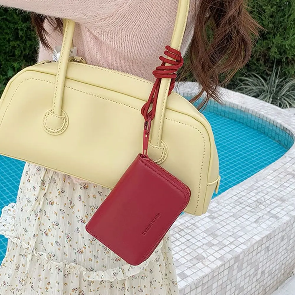Solid Color Multi Card Slots Women Short Wallet Hanging Neck Zipper Hand Clutch Card Bags
Solid Color Multi Card Slots Women Short Wallet Hanging Neck Zipper Hand Clutch Card Bags