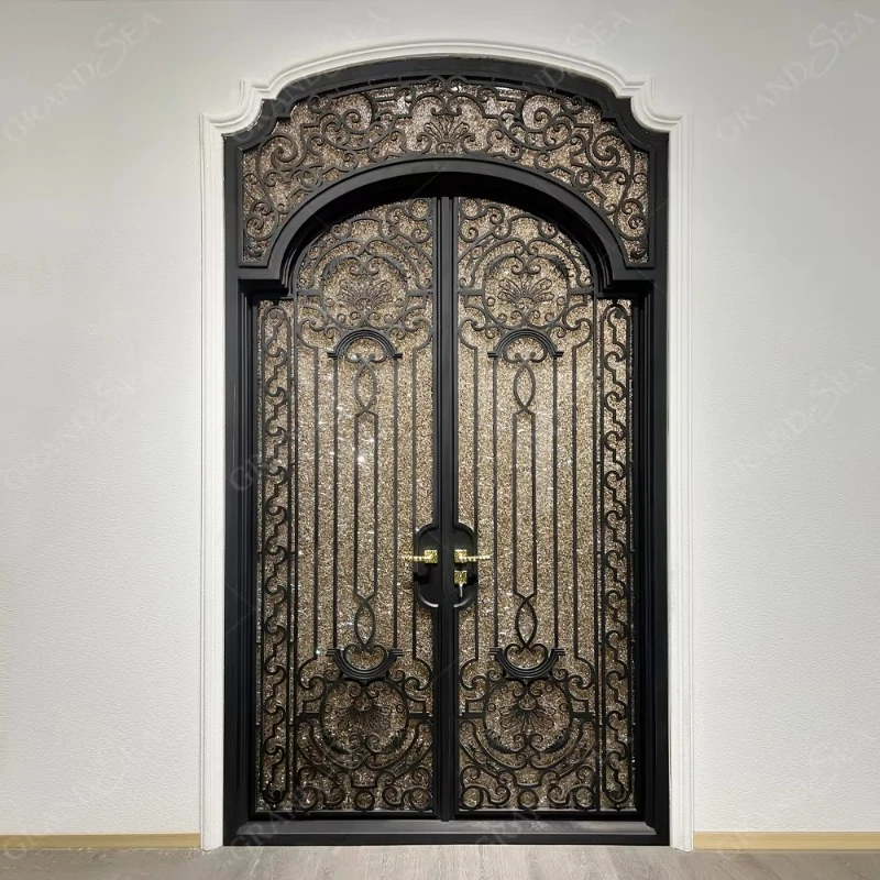 Luxury Design Round Arched Interior Exterior Front Glass Wrought Iron Door Villa Residential Price
Luxury Design Round Arched Interior Exterior Front Glass Wrought Iron Door Villa Residential Price