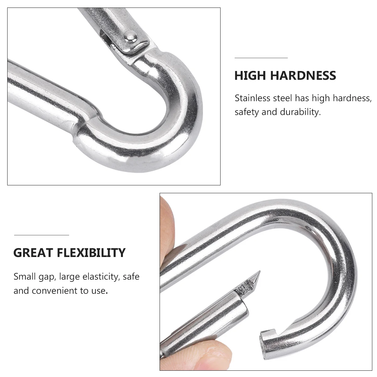 1Set Durable Swing Fixed Hook Stainless Steel 6x80mm Spring Connection Buckle Kit for Hanging Chair Porch Swing Gymnastics Rings
1Set Durable Swing Fixed Hook Stainless Steel 6x80mm Spring Connection Buckle Kit for Hanging Chair Porch Swing Gymnastics Rings