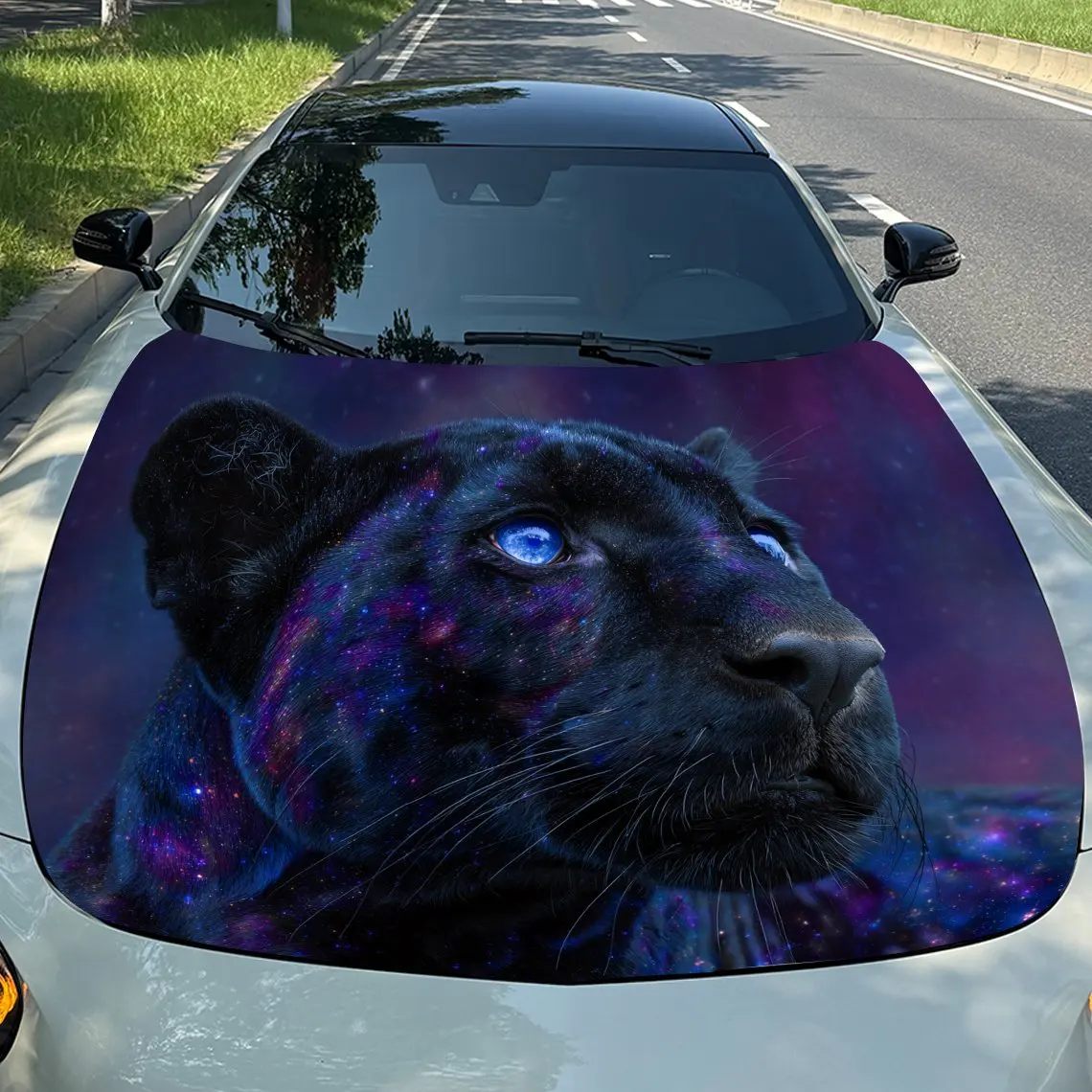 Красочная наклейка на капот автомобиля с синими глазами и леопардовым принтом - прочная виниловая пленка из ПВХ для большинства автомобилей, привлекательный крутой узор De
Красочная наклейка на капот автомобиля с синими глазами и леопардовым принтом - прочная виниловая пленка из ПВХ для большинства автомобилей, привлекательный крутой узор De