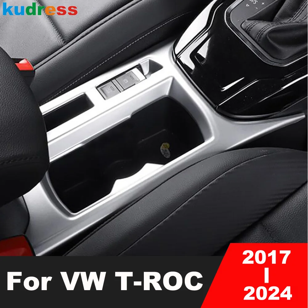 Car Front Console Water Cup Holder Frame Cover Trim For Volkswagen VW T-Roc 2017-2023 2024 Carbon Fiber Interior Accessories
Car Front Console Water Cup Holder Frame Cover Trim For Volkswagen VW T-Roc 2017-2023 2024 Carbon Fiber Interior Accessories