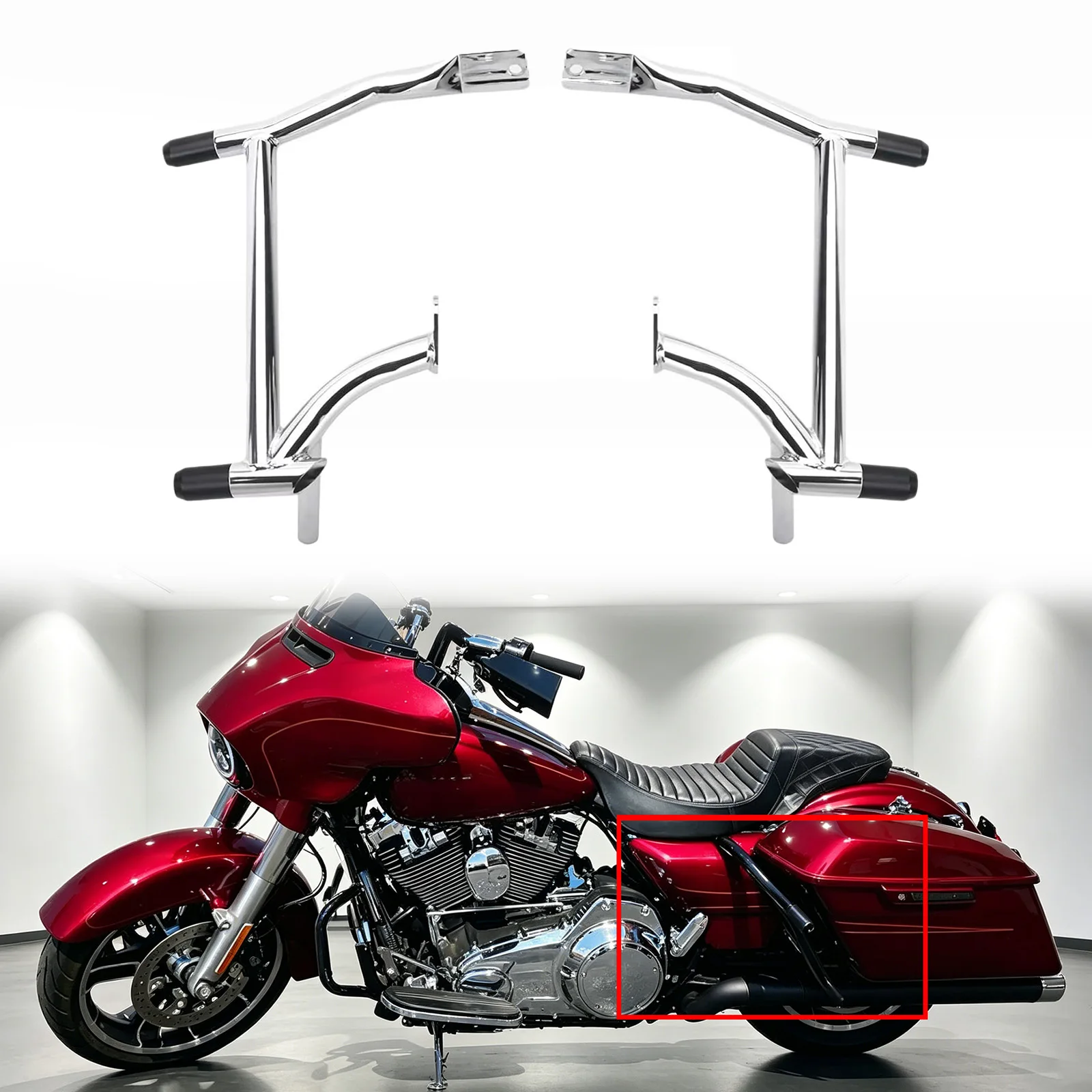 Motorcycle Highway Bumper Protect Saddlebag Guard Rails For Harley Road King Street Glide Ultra Electra FLHT 1997-2025
Motorcycle Highway Bumper Protect Saddlebag Guard Rails For Harley Road King Street Glide Ultra Electra FLHT 1997-2025