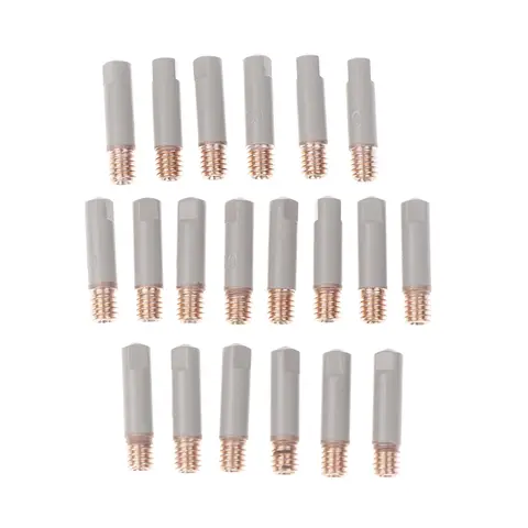 **2 adet/takım 15AK Kaynak Kontak Uçları Yeni Kaplama Korumalı 25mm M6 Gaz Nozulu Ucu 0.8mm-1mm MIG Kaynak Torç Kaynak Aracı Parçaları