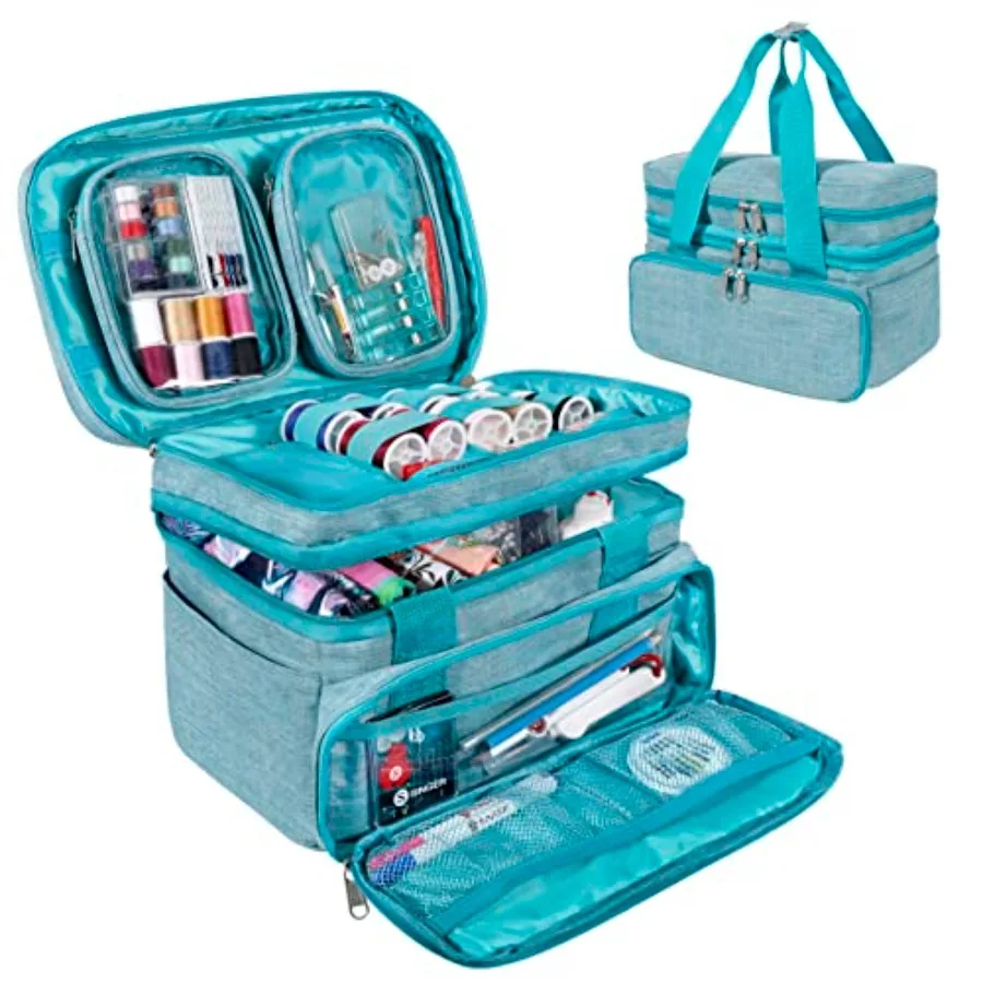 Sewing Accessories Organizer Bag Only Double Layer Portable Sewing Storage Bag 2 Detachable Pouches and 18 Compartments Large S
Sewing Accessories Organizer Bag Only Double Layer Portable Sewing Storage Bag 2 Detachable Pouches and 18 Compartments Large S