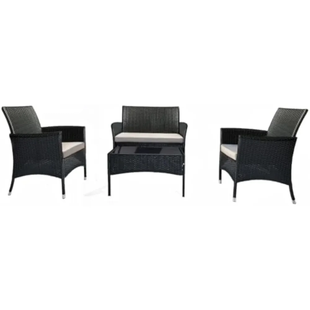 PE Rattan Wicker Conversation Sets, Outdoor Sofa Set with Soft Cushion and Tempered Glass Table for Garden
PE Rattan Wicker Conversation Sets, Outdoor Sofa Set with Soft Cushion and Tempered Glass Table for Garden