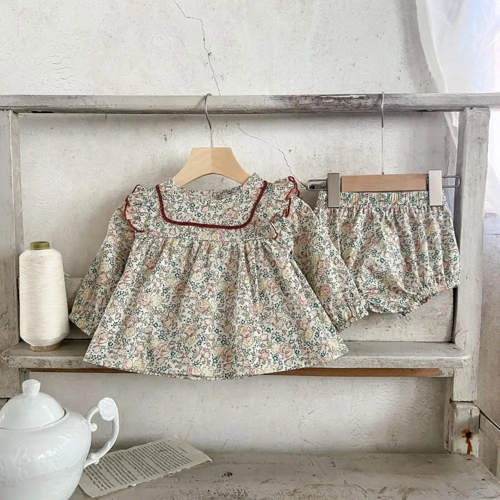 2024 Round Neck Floral Printing Girls Dress Long Sleeves Cotton Newborn Girls Dresses Baby Baptism Clothes Shorts Two Piece Set
2024 Round Neck Floral Printing Girls Dress Long Sleeves Cotton Newborn Girls Dresses Baby Baptism Clothes Shorts Two Piece Set