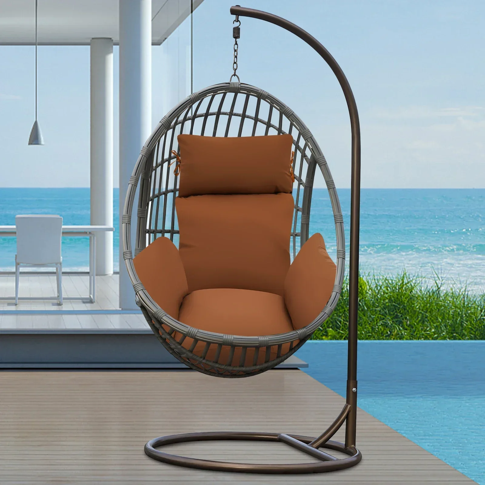 Patio Chair Cushion with Headrest, One-Piece Design, UV-Resistant, Tear-Resistant Cover, High-Density Filling, Ideal for Outdoor
Patio Chair Cushion with Headrest, One-Piece Design, UV-Resistant, Tear-Resistant Cover, High-Density Filling, Ideal for Outdoor