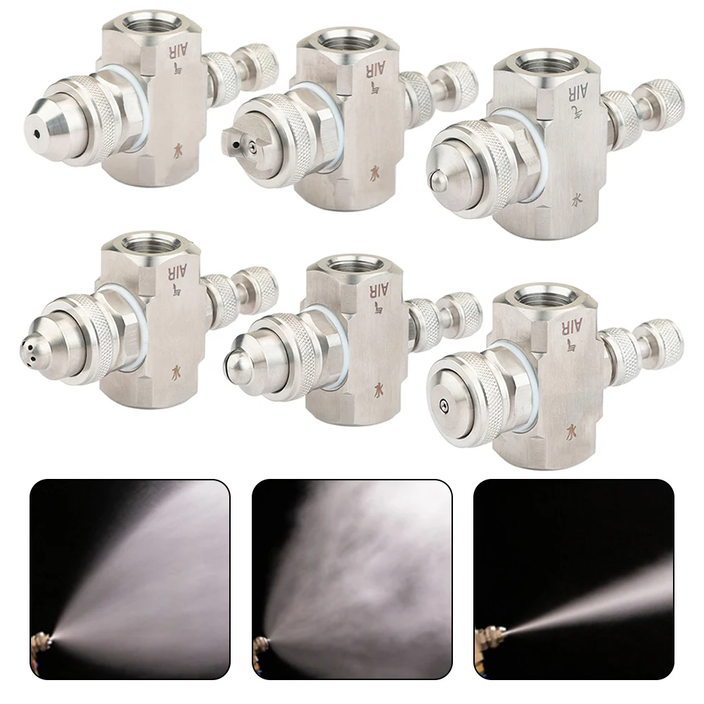 1x Adjustable Air Atomizing Nozzle Stainless Steel High Pressure Spray Nozzle With Female Thread For Dust Control Humidification
1x Adjustable Air Atomizing Nozzle Stainless Steel High Pressure Spray Nozzle With Female Thread For Dust Control Humidification