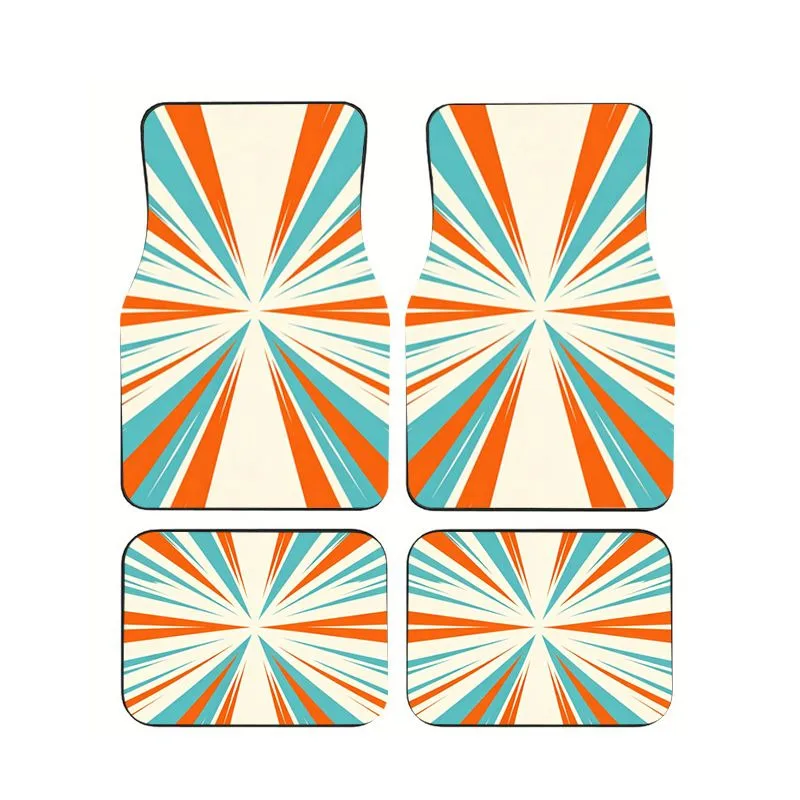 Retro Teal Orange Gradient Sunburst Car Floor Mats 4Pcs Universal Non Slip Auto Foot Carpets For All Vehicles
Retro Teal Orange Gradient Sunburst Car Floor Mats 4Pcs Universal Non Slip Auto Foot Carpets For All Vehicles