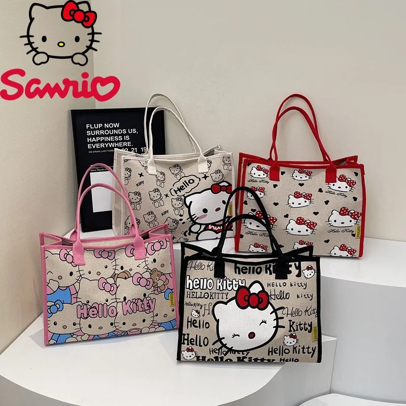 Hello Kitty Women's Handbag Cartoon Cute Women's Shoulder Bag Fashion Trend Tote Bag Printed Canvas Large Capacity 
Hello Kitty Women's Handbag Cartoon Cute Women's Shoulder Bag Fashion Trend Tote Bag Printed Canvas Large Capacity