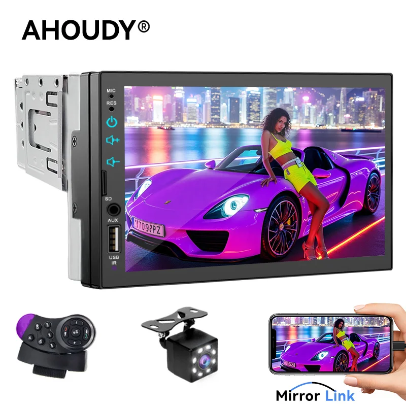 AHOUDY MP5 Player 1 Din 7'' Car Radio Multimedia Bluetooth FM TF Aux USB Mirrorlink Universal
AHOUDY MP5 Player 1 Din 7'' Car Radio Multimedia Bluetooth FM TF Aux USB Mirrorlink Universal