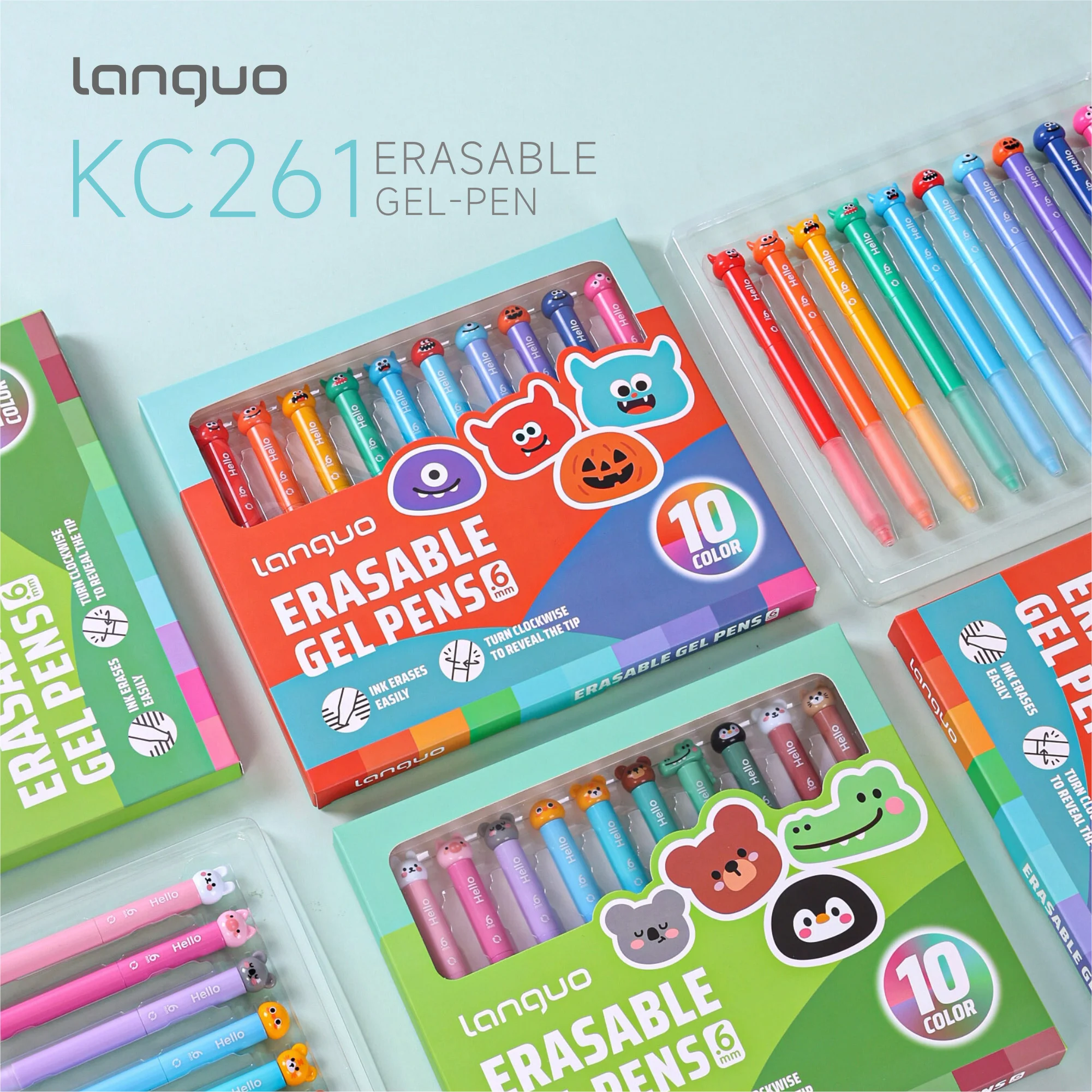 LANGUO 10Colors 0.6mm Color Erasable Gel Pens 2in1 Writing&Erasing Ballpoint Pen For Students Erasing Writing Drawing Mistakes
LANGUO 10Colors 0.6mm Color Erasable Gel Pens 2in1 Writing&Erasing Ballpoint Pen For Students Erasing Writing Drawing Mistakes