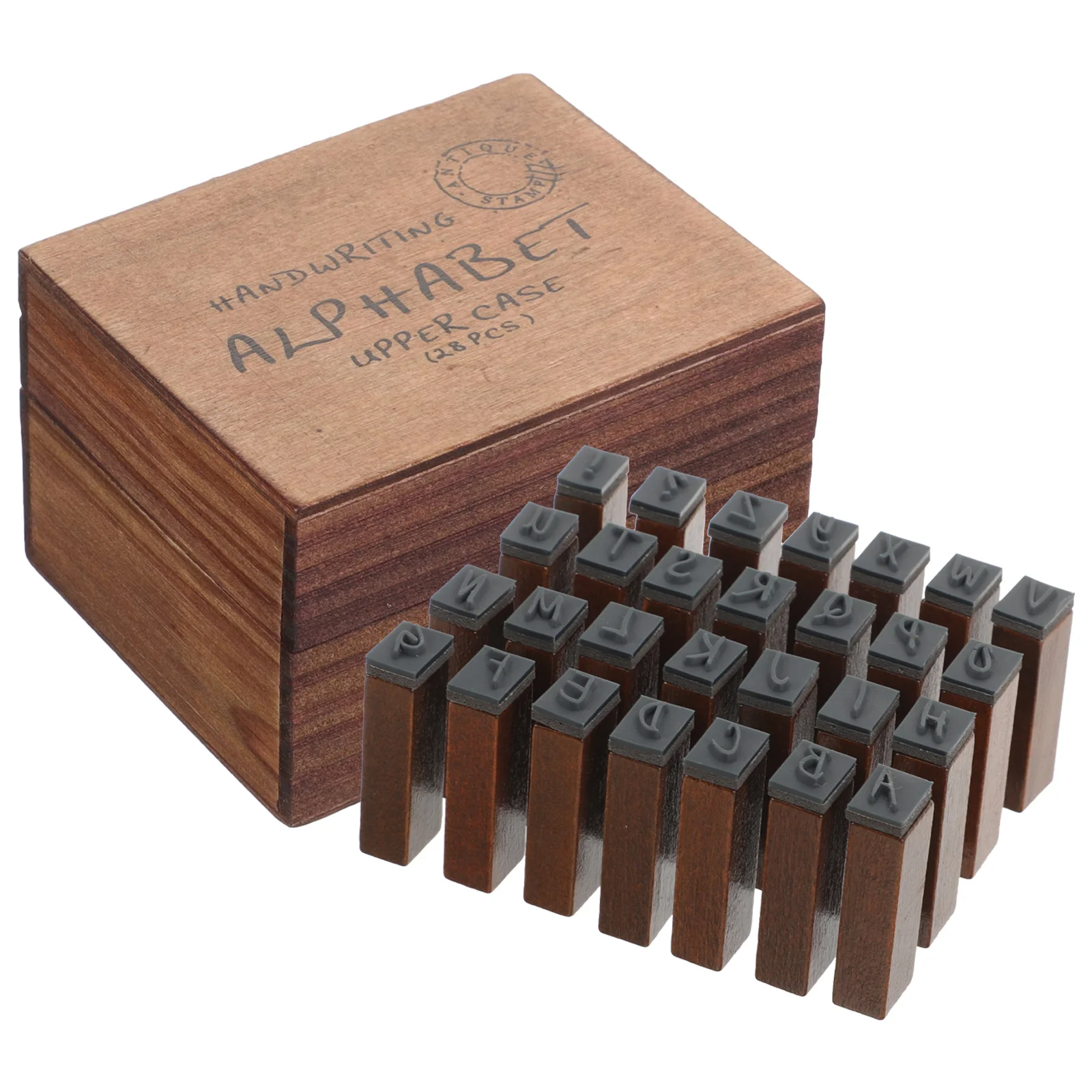 Vintage 26 Alphabet Letter Stamps Rubber Wooden Scrapbooking Craft Post Decoration Elegant Holiday Patterns Custom
Vintage 26 Alphabet Letter Stamps Rubber Wooden Scrapbooking Craft Post Decoration Elegant Holiday Patterns Custom