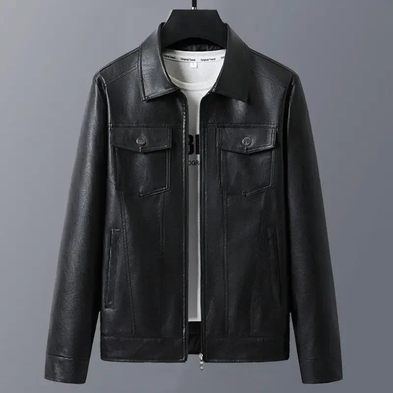 Men's Leather Jacket 2024 New Spring and Autumn Lapel High-grade Haining Sheep Skin Korean Version Casual Coat Men's Clothing
Men's Leather Jacket 2024 New Spring and Autumn Lapel High-grade Haining Sheep Skin Korean Version Casual Coat Men's Clothing