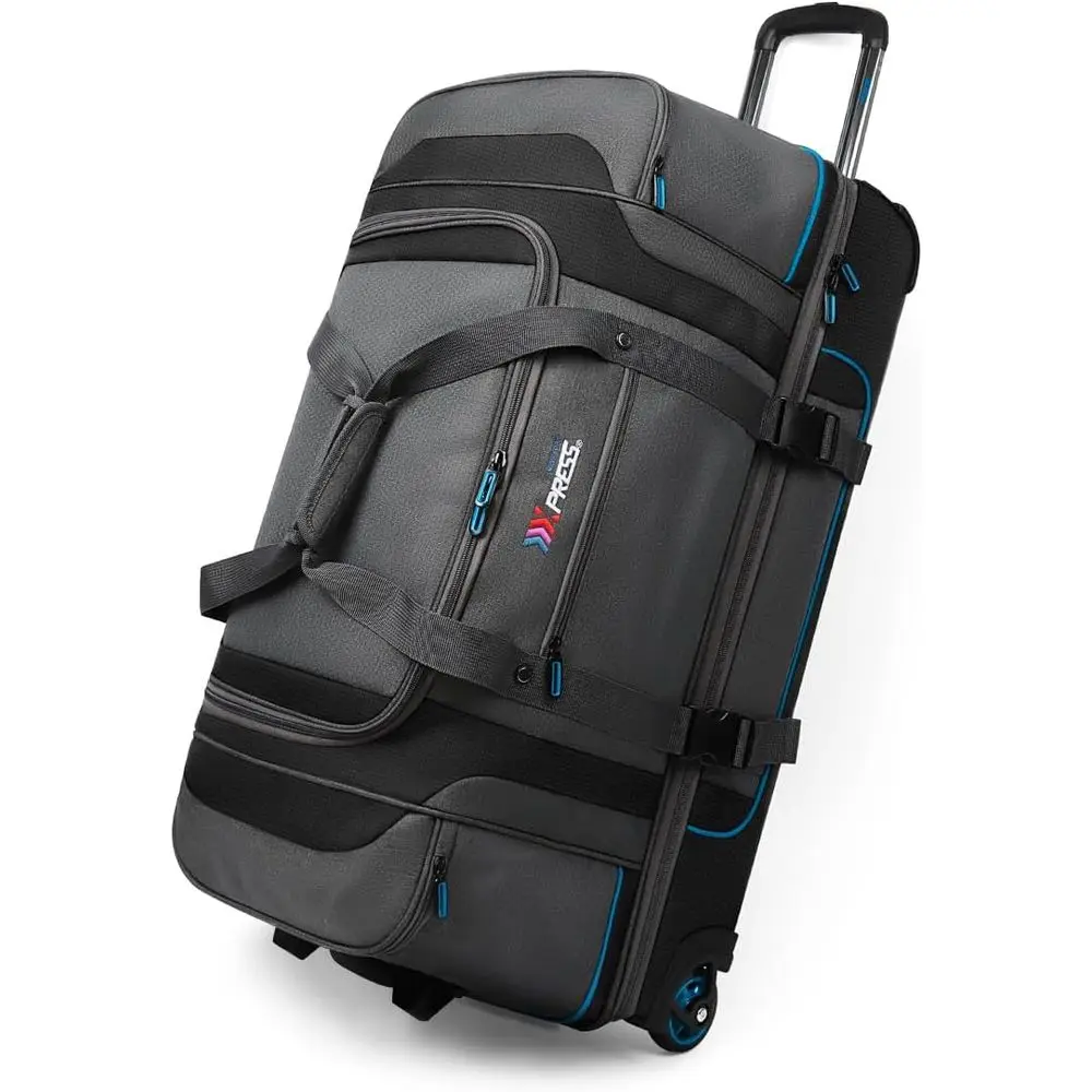 Extra Large Rolling Duffle Bag with Wheels, Expandable Travel Luggage for Men & Women, 2-Layer Storage, Multiple Pockets, Blue
Extra Large Rolling Duffle Bag with Wheels, Expandable Travel Luggage for Men & Women, 2-Layer Storage, Multiple Pockets, Blue