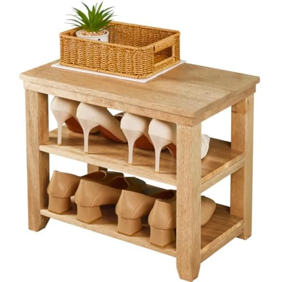 Shoe Rack Bench, 2-Tier Wood Heavy Duty Shoe Organizer Shelf for Entryway, Living Room, Bedroom , 11.81"X19.69"X16.54
Shoe Rack Bench, 2-Tier Wood Heavy Duty Shoe Organizer Shelf for Entryway, Living Room, Bedroom , 11.81"X19.69"X16.54