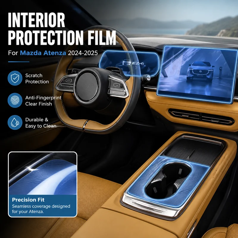 Interior Protection Film For Mazda Atenza 2024-2025 TPU Dashboard Screen Gear Shift Cover, Replacement Parts, Car Accessories
Interior Protection Film For Mazda Atenza 2024-2025 TPU Dashboard Screen Gear Shift Cover, Replacement Parts, Car Accessories