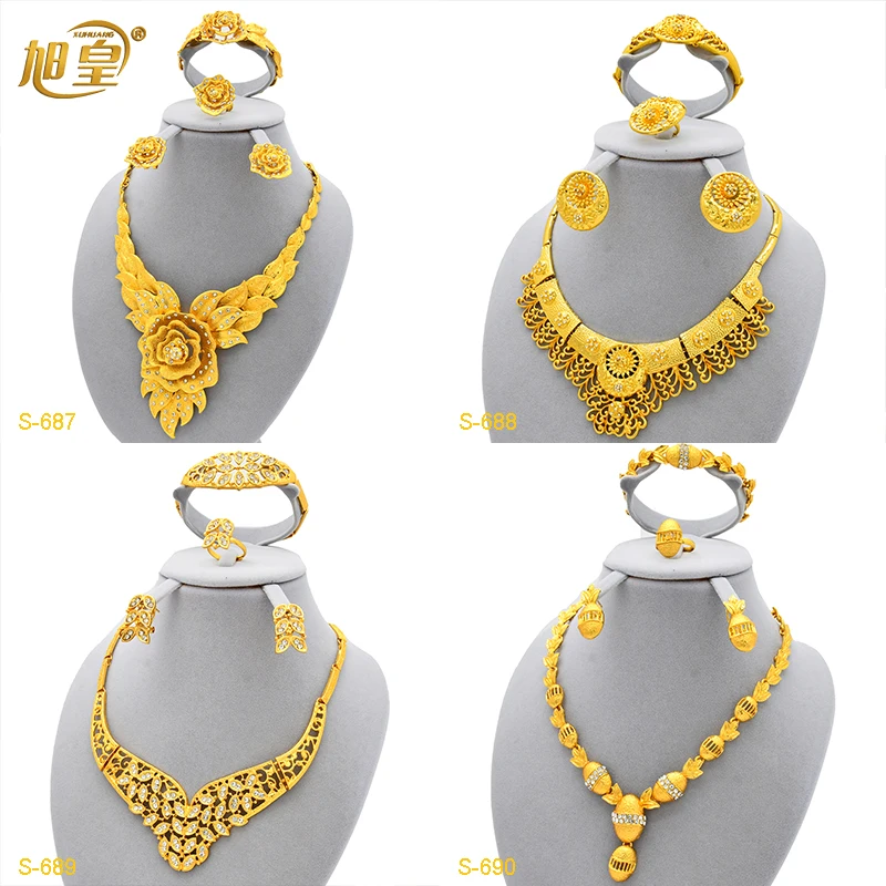 XUHUANG Dubai New Crystal Necklace Set for Womens Party Flower Bracelet Earrings Ring Weddings Fashion Jewelry Sets Bridal Gifts
XUHUANG Dubai New Crystal Necklace Set for Womens Party Flower Bracelet Earrings Ring Weddings Fashion Jewelry Sets Bridal Gifts