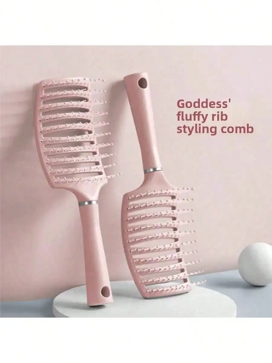 1pc Sakura Pink Fluffy Comb - Hollow Arc Design, Anti-Static, Easily Detangles Hair For Voluminous Styling. Features Scalp Massage Function, Suitable For Dry/Wet Hair, Curly/Straight Hair. Can Be Used For Blow Drying, Styling, Shampooing, Etc. Applicable
1pc Sakura Pink Fluffy Comb - Hollow Arc Design, Anti-Static, Easily Detangles Hair For Voluminous Styling. Features Scalp Massage Function, Suitable For Dry/Wet Hair, Curly/Straight Hair. Can Be Used For Blow Drying, Styling, Shampooing, Etc. Applicable