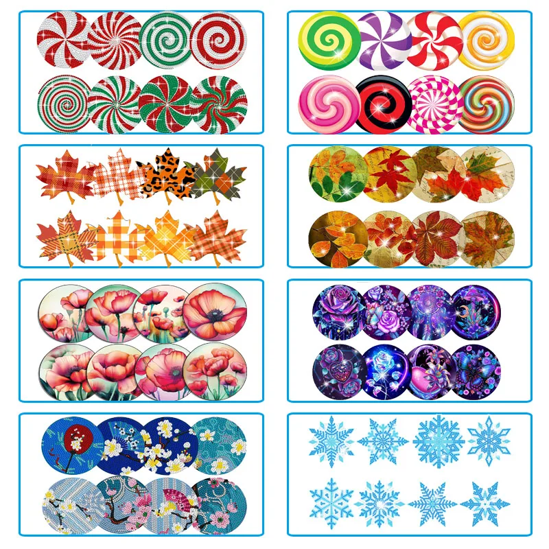 8Pcs Diamond Painting Coasters Kit Flower Diamond Art Coasters with Holders Diamond Coasters Art Kits for Adults and Beginner
8Pcs Diamond Painting Coasters Kit Flower Diamond Art Coasters with Holders Diamond Coasters Art Kits for Adults and Beginner