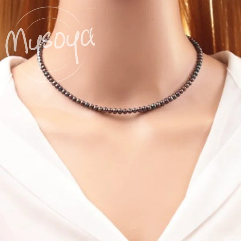 MYSOYA Black Freshwater Pearl Necklace 5-6mm With Gift Box, For Her/Him, Birthday/WeddIng/Anniversary/Christmas/New Year Gift
MYSOYA Black Freshwater Pearl Necklace 5-6mm With Gift Box, For Her/Him, Birthday/WeddIng/Anniversary/Christmas/New Year Gift