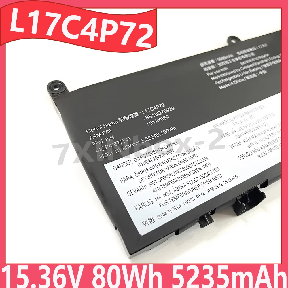 L17C4P72 L17M4P72 L18M4P71 15,36 В 80 Втч 5235 мАч Аккумулятор для ноутбука Lenovo ThinkPad P1 X1 Extreme X1E
L17C4P72 L17M4P72 L18M4P71 15,36 В 80 Втч 5235 мАч Аккумулятор для ноутбука Lenovo ThinkPad P1 X1 Extreme X1E