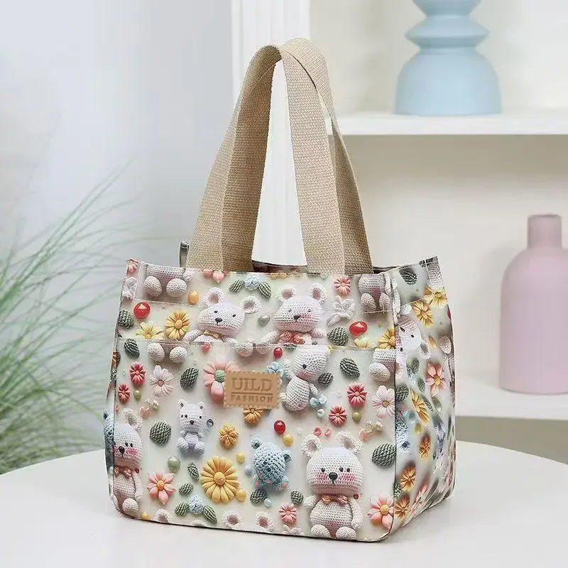 1Pcs Cute Fashion Bear Printed Versatile Large Capacity Handbag Office Worker Lunch Bento Tote Bag
1Pcs Cute Fashion Bear Printed Versatile Large Capacity Handbag Office Worker Lunch Bento Tote Bag